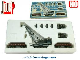 Le coffret grue lourde sur rail Cockerill 85 t en miniature de Jouef au H0