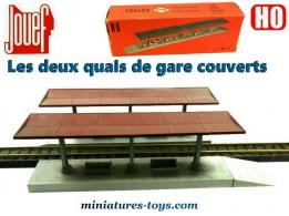 Les deux quais de gare couverts en miniatures par Jouef au H0 HO