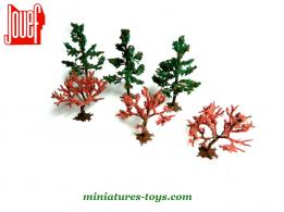 Un ensemble de six arbres fruitiers et marronniers en miniatures au H0 de Jouef