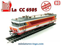 La locomotive électrique CC 6505 miniature de Jouef incomplète au H0
