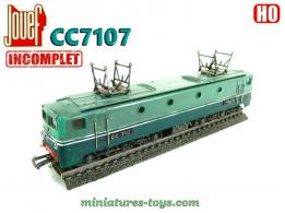 La locomotive électrique CC7107 en miniature de Jouef au H0 HO incomplète