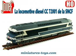La locomotive diesel CC 72001 de la SNCF en miniature par Jouef au H0 HO