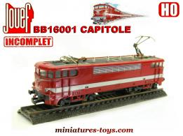 La locomotive électrique BB 16001 Capitole en miniature Jouef au HO incomplète