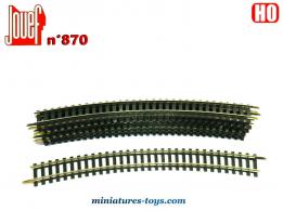 Un lot de 6 rails courbes Jouef n°870 pour trains miniatures au H0 HO