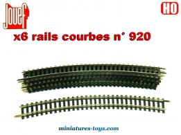 Un lot 6 de rails courbes Jouef n° 920 pour trains miniatures au H0 HO
