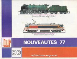 Le mini catalogue Jouef 1977 des trains et voitures de circuits miniatures