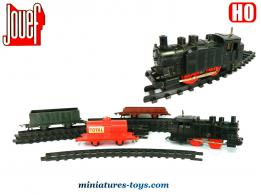 La locomotive 020 T mécanique avec wagons rails miniatures Jouef HO à réparer