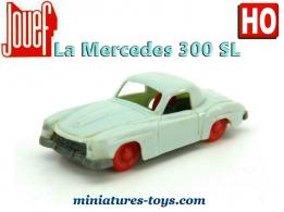La Mercedes 300 SL bleue en voiture miniature par Jouef au H0 HO 1/87e
