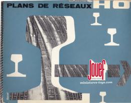 Un livret de plans de réseaux de trains miniatures au HO Jouef de 1965