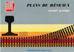 Un livret de plans de réseaux de trains miniatures au HO Jouef de 1975