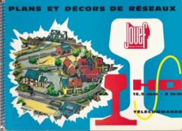 Un livret de plans et décors de réseaux de trains miniatures au HO Jouef de 1968
