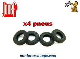 4 Pneus adaptables fins et striés pour voitures miniatures de Slot cars Jouef 