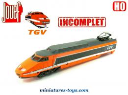 La motrice du TGV Sud Est en miniature de Jouef au HO H0 incomplète