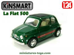 La Fiat 500 1965 verte en miniature de Kinsmart au 1/24e