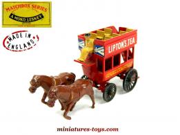 La calèche omnibus type 1889 a impériale en miniature par Lesney au 1/87e