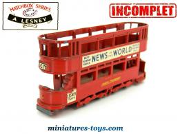 Le Tramway de 1907 miniature par Lesney Matchbox au 1/130e incomplet