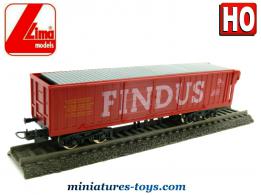Le wagon tombereau couvert Findus miniature de Lima au H0 HO