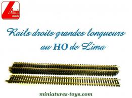 Un lot de 6 rails droits grandes longueurs de Lima au H0 HO