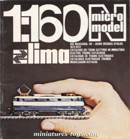 Le catalogue Lima 1971 1972 de trains miniatures a l'échelle N 1/160e