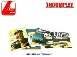 Un lot de 6 catalogues de trains miniatures Lima au HO et N incomplets