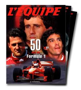 Le coffret 2 livres L'équipe 50 ans de Formule 1 1950-1999