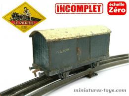 Le wagon fourgon a bagages miniature échelle zéro O de la marque LR incomplet