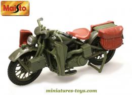 La moto Harley Davidson WLA Flathead militaire en 1942 de Maisto au 1/18e