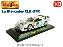 La Mercedes CLK GTR grise en voiture miniature par Maisto au 1/43e