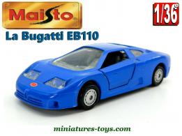 La Bugatti EB110 en miniature Maisto Shell au 1/38e