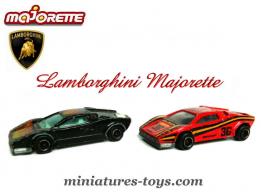 Un duo de 2 Lamborghini Countach Majorette au 1/56e ayants jouées