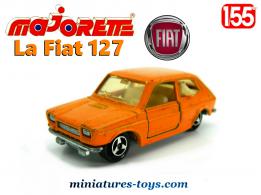 La Fiat 127 orange en miniature 3-inches par Majorette France au 1/55e