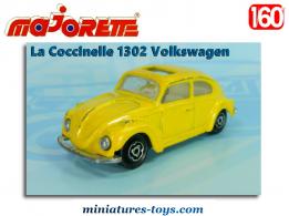La Volkswagen Coccinelle jaune miniature de Majorette au 1/60e