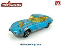 La Jaguar type E V12 bleue en miniature par Majorette au 1/60e