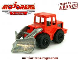 Le tractopelle rouge en miniature de Majorette France au 1/65e