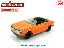La Peugeot 204 orange en miniature par Majorette au 1/65e incomplète