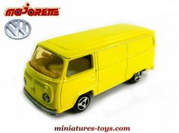 Le Combi Volkswagen fourgon jaune miniature de Majorette France au 1/60e