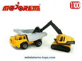 Le camion benne Dumper et pelleteuse Majorette France au 1/100e