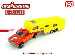 Le Camping-car Deluxe du cirque Pinder miniature Majorette au 1/60e incomplet