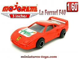 La Ferrari F40 miniature de Majorette en version Asvel Villeurbanne au 1/60e