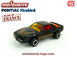 La Pontiac Firebird Trans-am noire en miniature par Majorette au 1/60e