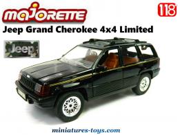 La Jeep Grand Cherokee 4x4 Limited noire en miniature par Majorette au 1/18e