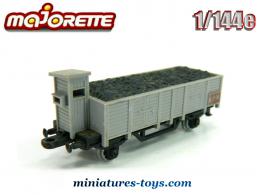 Le wagon a charbon miniature de Majorette Rail Route au 1/143e