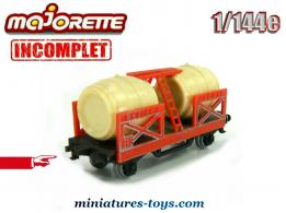 Le wagon foudres Bezier miniature de Majorette Rail Route au 1/143e incomplet