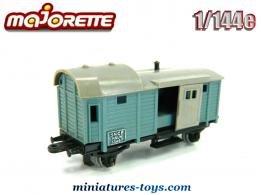 Le wagon marchandise de queue miniature de Majorette Rail Route au 1/143e