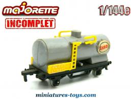 Le wagon citerne Esso miniature de Majorette Rail Route au 1/143e incomplet