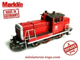 La locomotive diesel de manoeuvres miniature au H0 de Marklin incomplète