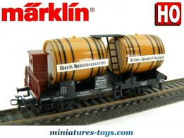 Le wagon bi foudres Oberrh Weininteressent en miniature Marklin au HO