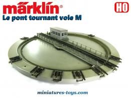 Le pont tournant télécommandé a locomotives miniature de Marklin au H0 HO 