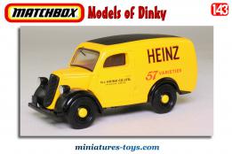 Le fourgon Ford E83W 10 CWT Heinz en miniature de Matchbox Dinky au 1/43e