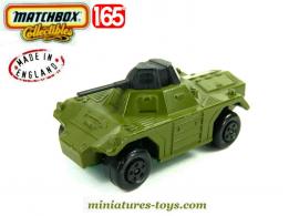 Le Scout car miniature de Matchbox Rolamatics vert armée a tourelle au 1/65e